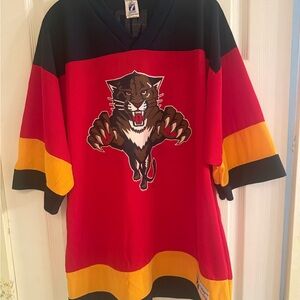 LOGO 7 Red and Yellow Panther Jersey